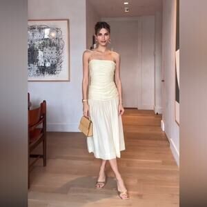 ZARA DRAPED MIDI DRESS ZW COLLECTION